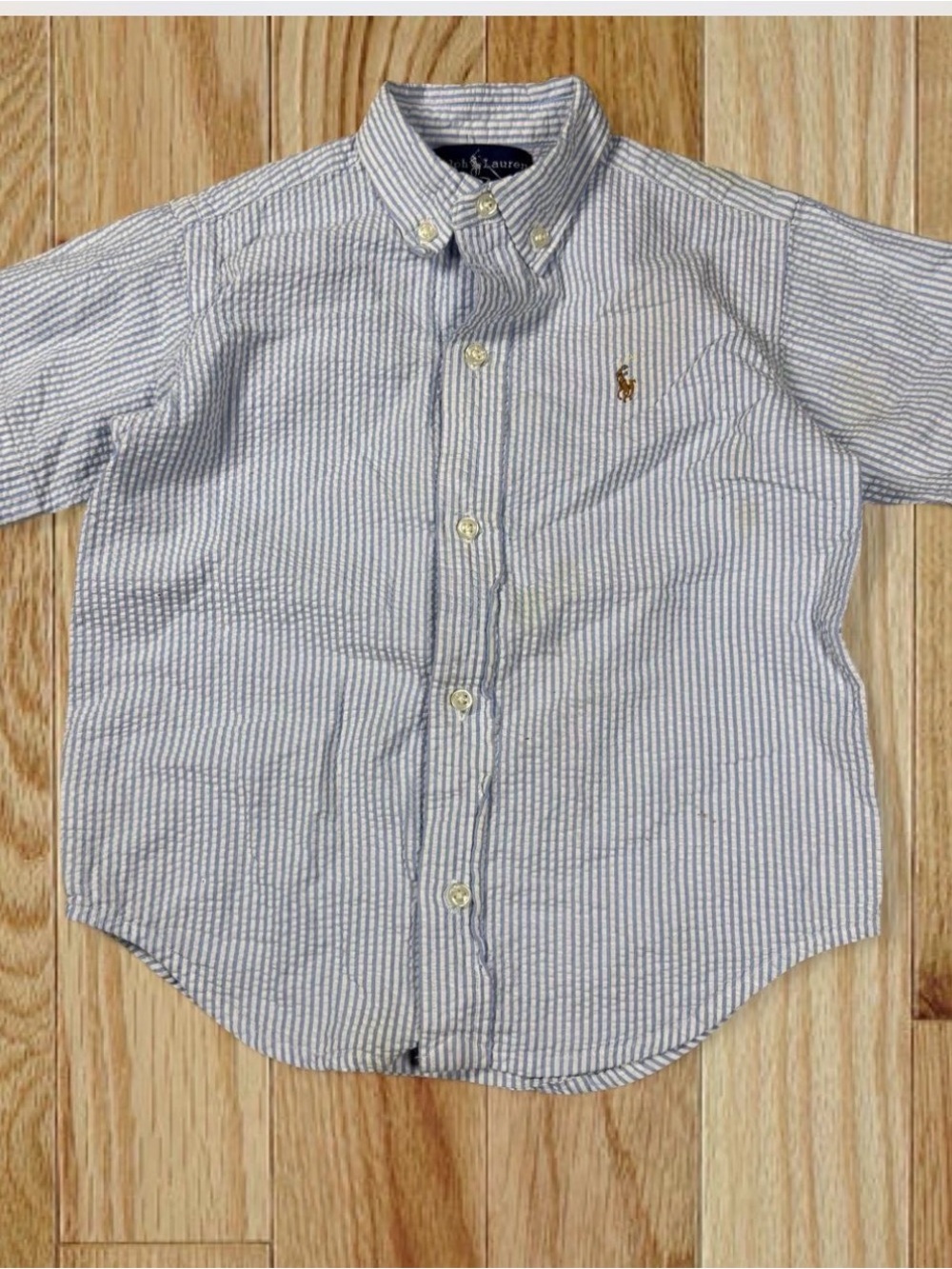 Polo by Ralph Lauren Blue & White Striped Button-Down Shirt